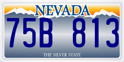 NV license plate 75B813