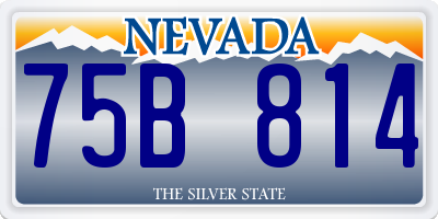 NV license plate 75B814