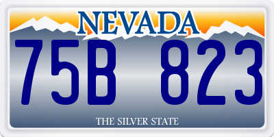 NV license plate 75B823