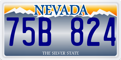 NV license plate 75B824