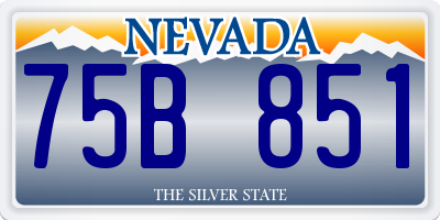 NV license plate 75B851