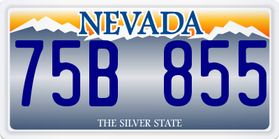 NV license plate 75B855