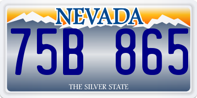 NV license plate 75B865