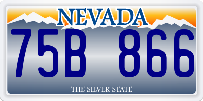 NV license plate 75B866