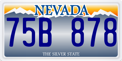 NV license plate 75B878