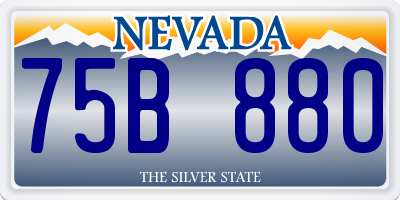 NV license plate 75B880