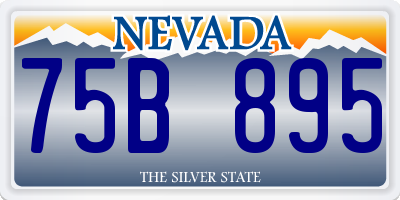 NV license plate 75B895