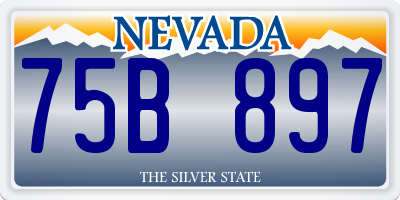 NV license plate 75B897