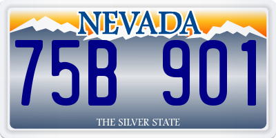 NV license plate 75B901