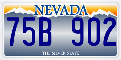 NV license plate 75B902