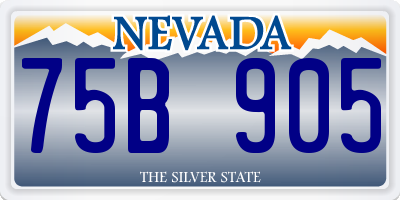 NV license plate 75B905