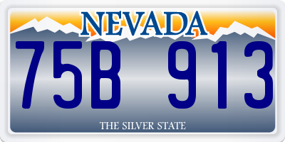 NV license plate 75B913