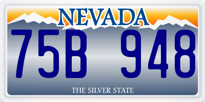 NV license plate 75B948