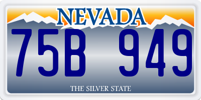 NV license plate 75B949