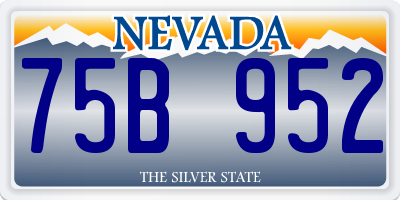 NV license plate 75B952