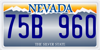 NV license plate 75B960