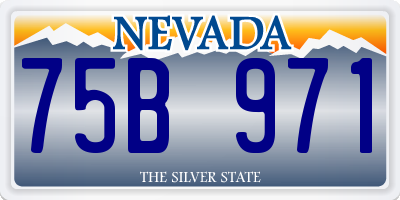 NV license plate 75B971