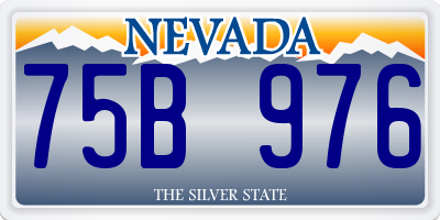 NV license plate 75B976