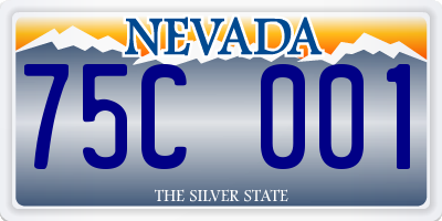 NV license plate 75C001