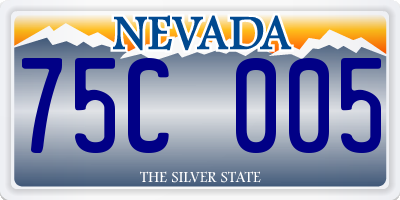 NV license plate 75C005