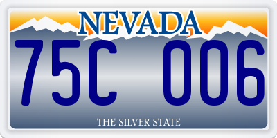 NV license plate 75C006