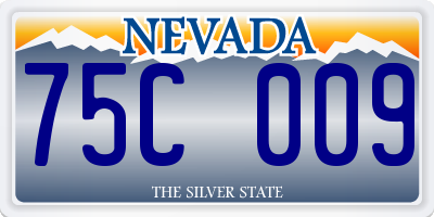 NV license plate 75C009