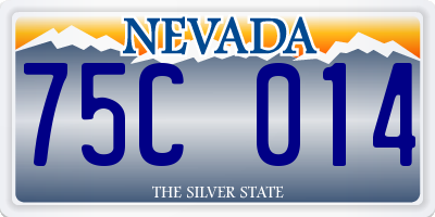 NV license plate 75C014