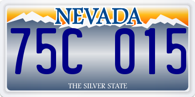 NV license plate 75C015