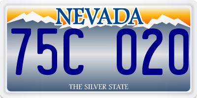 NV license plate 75C020