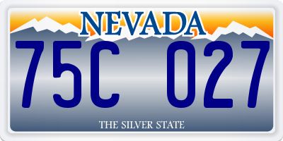 NV license plate 75C027