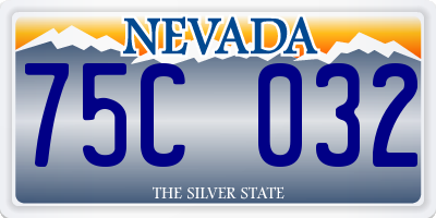 NV license plate 75C032
