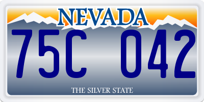 NV license plate 75C042