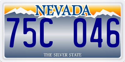 NV license plate 75C046