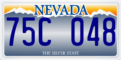 NV license plate 75C048