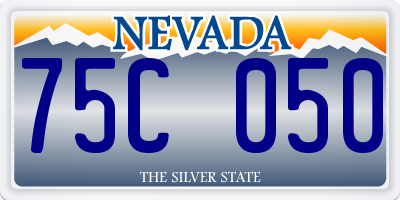 NV license plate 75C050