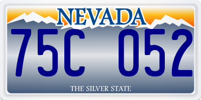 NV license plate 75C052