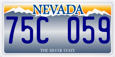 NV license plate 75C059