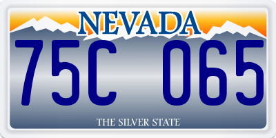 NV license plate 75C065