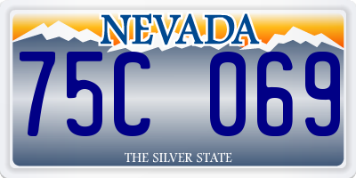 NV license plate 75C069