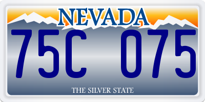 NV license plate 75C075