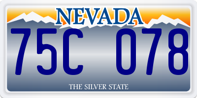 NV license plate 75C078