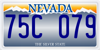 NV license plate 75C079