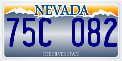 NV license plate 75C082