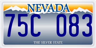 NV license plate 75C083