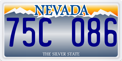 NV license plate 75C086