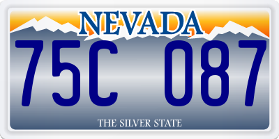 NV license plate 75C087