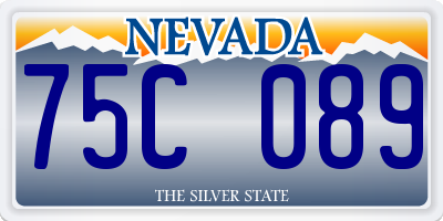 NV license plate 75C089