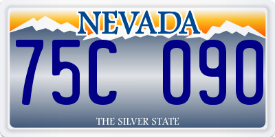 NV license plate 75C090