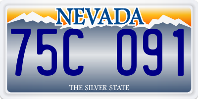 NV license plate 75C091