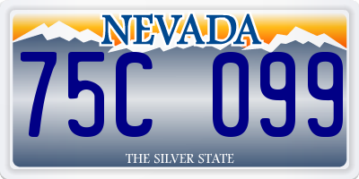 NV license plate 75C099